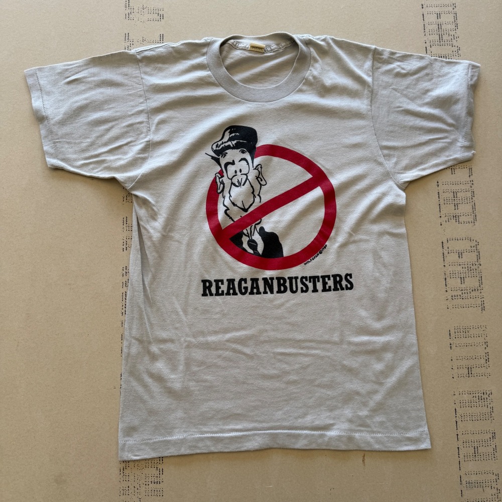 Vintage 80s Ronald Reagan "Reaganbusters" Political T-shirt Mint Condition